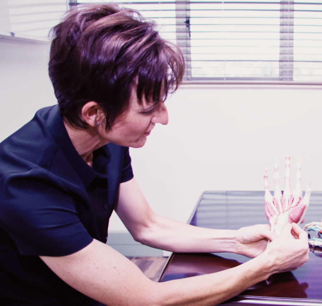 Dr. Odette Koch explaining hand and wrist procedure